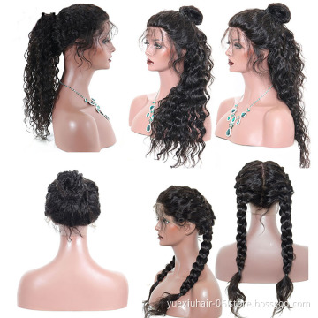 10A Grade Raw Unprocessed Virgin Water Wave Lace Front Human Hair Wigs 150 180 250 Density Virgin Wigs Human Hair